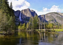 Stany Zjednoczone, Stan Kalifornia, Park Narodowy Yosemite, Góry, Rzeka, Las