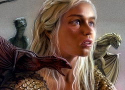 Gra o tron, Game of Thrones, Emilia Clarke - Daenerys Targaryen, Smoki