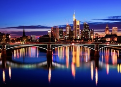 Frankfurt, Niemcy, Most, Miasto, Odbicie