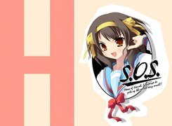 Suzumiya Haruhi No Yuuutsu, dziewczyna, kokarda