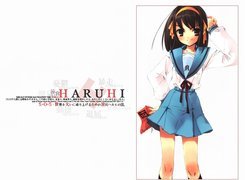 Suzumiya Haruhi No Yuuutsu, dziewczyna, niebieska spódniczka