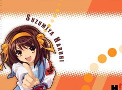 Suzumiya Haruhi No Yuuutsu, dziewczyna, duże oczy