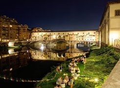 Florencja, Most, Złotników, Ponte Vecchio, Rzeka, Arno