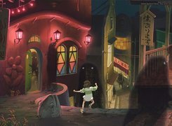 Spirited Away, budynki, światła