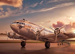 Boeing 307, Płyta, Lotniska, Osoby, Chmury