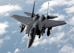 Samolot, Myśliwiec, F-16, Chmury