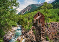 Crystal Mill, Colorado, Młyn, Rzeka, Góry