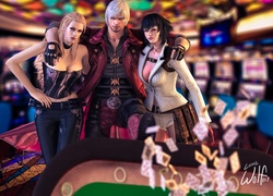 Devil May Cry, Dante, Trish, Lady