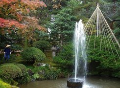 Kanazawa, Park, Fontanna
