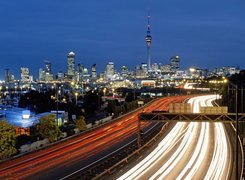 Panorama, Auckland, Nocą