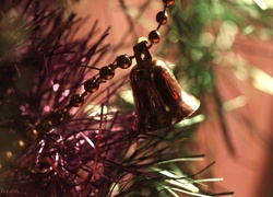 Złoty, Dzwonek, Ozdoba, Święta, Boże, Narodzenie