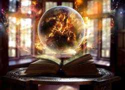 Książka, Okno, Planeta, Ziemia, Ogień
