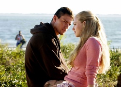 Film, Dear John, Wciąż ją kocham, Aktor, Channing Tatum, Aktorka, Amanda Michelle Seyfried, Morze, Para, Rozmowa