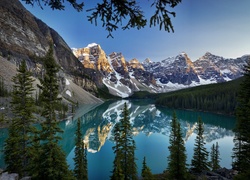 Jezioro, Góry, Las, Park Narodowy Banf, Kanada