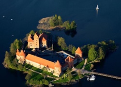 Zamek w Trokach, Troki, Litwa, Jezioro Galwe