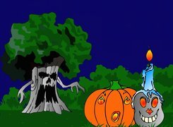 Halloween,straszne drzewo