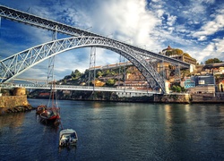 Portugalia, Most, Rzeka, Miasteczko, Łodzie, Porto
