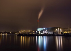 Miasto, Nocą, Zatoka