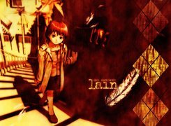 Serial Experiments Lain, dziewczynka, schody