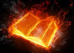 Książka, Płomienie, Ogień