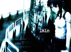 Serial Experiments Lain, ciemne włosy, biała bluzka