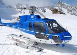 Góry, Śnieg, Helikopter