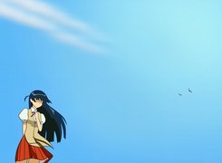 School Rumble, niebo, ptaki