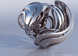 Abstrakcja, Metalowa, 3D