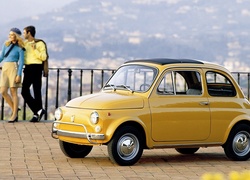 Kobieta, Mężczyzna, Zabytkowy, Fiat, 500, 1957