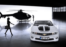 Chevrolet, Camaro, Helikopter, Kobieta, Mężczyzna