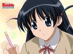 School Rumble, długie włosy, niebieskie oczy