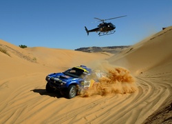 Rajd Dakar, Volkswagen, Touareg, Helikopter, Pustynia