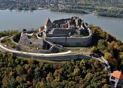 Węgry, Wyszehrad, Cytadela, Ruiny, Rzeka Dunaj