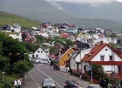 Domy, Panorama, Miasto Klaksvik, Wyspy Owcze