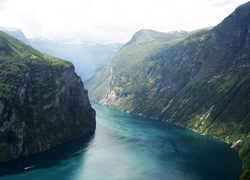 Norwegia,  Fiord Geirangerfjorden, Góry