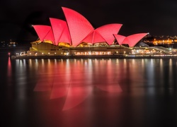 Australia, Sydney, Zatoka Port Jackson, Sydney Opera House, Noc