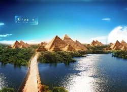 Utopia, Piramidy, Droga, Jezioro