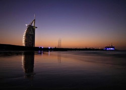 Zjednoczone Emiraty Arabskie, Dubaj, Hotel, Burj Al Arab, Noc