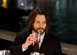 Mężczyzna, Aktor, Johnny Depp, Drink