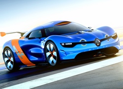 Niebieskie, Renault, Alpine, Droga, 3D