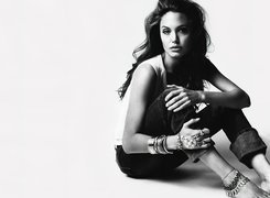 Angelina Jolie, srebro, jeansy