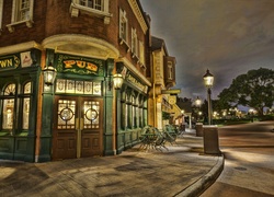 Dom, Ulica, Bar, Rose and Crown Pub, Disneyland, Epcot, Orlando, Floryda, Stany Zjednoczone