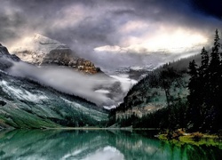 Jezioro, Góry, Mgła
