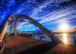 Most, Rzeka, Słońce, Toronto, Kanada
