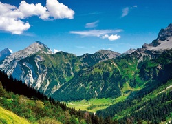 Tyrol, Góry, Lasy, Łąki, Dolina