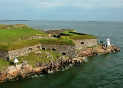 Morze, Wybrzeże, Fortyfikacje, Suomenlinna, Latarnia, Morska, Roslinność