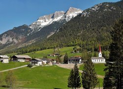 Tyrol, Lasy, Łąki, Dolina, Wioska, Steinberg