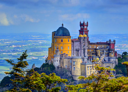 Portugalia, Region Lizbona, Miejscowość Sintra, Pałac Pena, Wzgórze