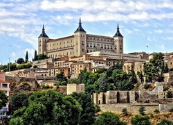 Toledo, Panorama, Miasta, Twierdza, Alcazar