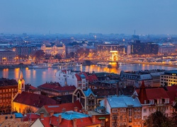 Rzeka, Most, Panorama, Miasta, Budapeszt, Węgry